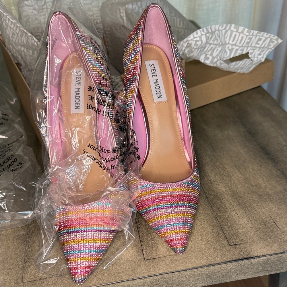Steve Madden Colorful Striped Women's Heels